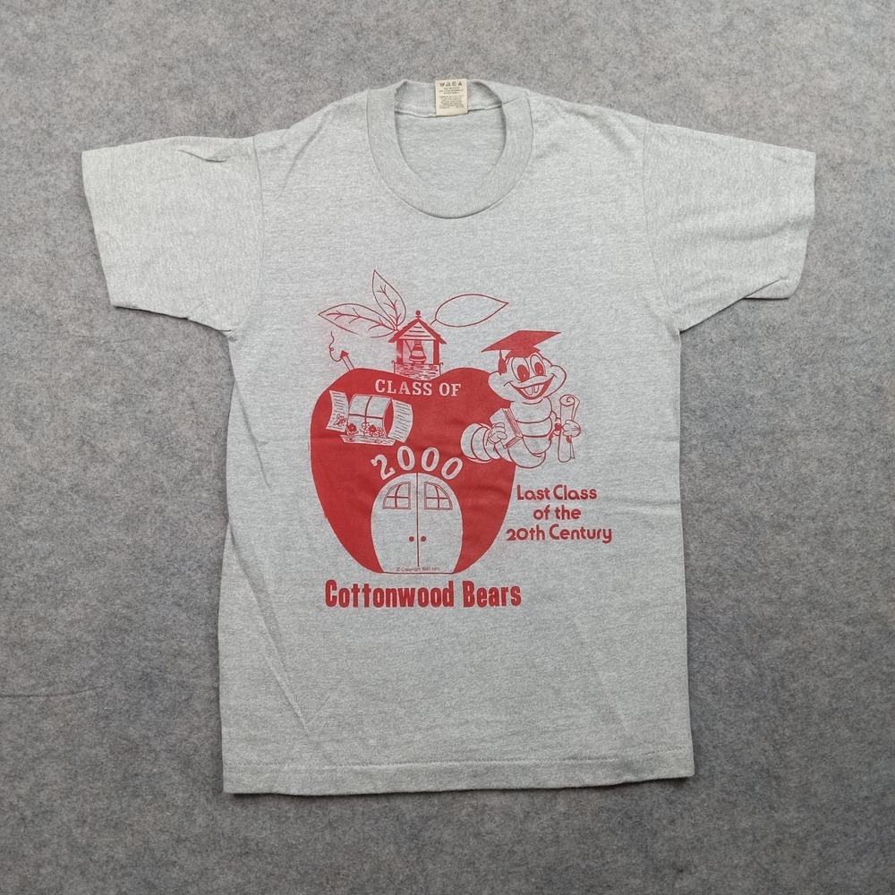 Vintage Screen Stars Shirt Youth 10-12 Class‎ 2000 USA Y2K Apple Worm School 639